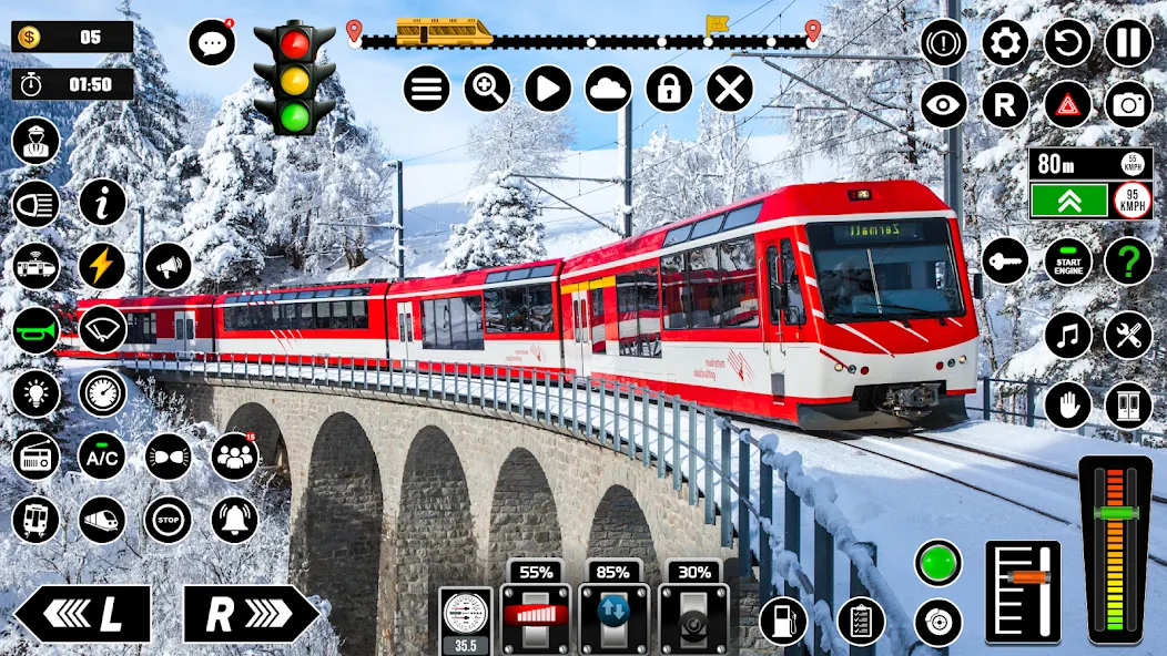 Взломанная Railway Train Simulator Games  [МОД Меню] — полная версия apk на Андроид screen 2