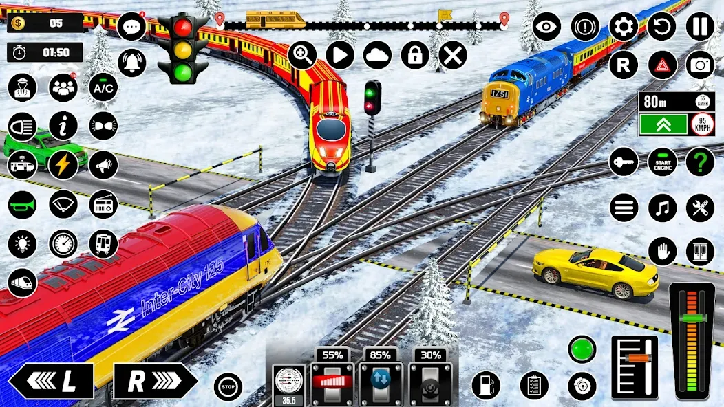 Взломанная Railway Train Simulator Games  [МОД Меню] — полная версия apk на Андроид screen 3