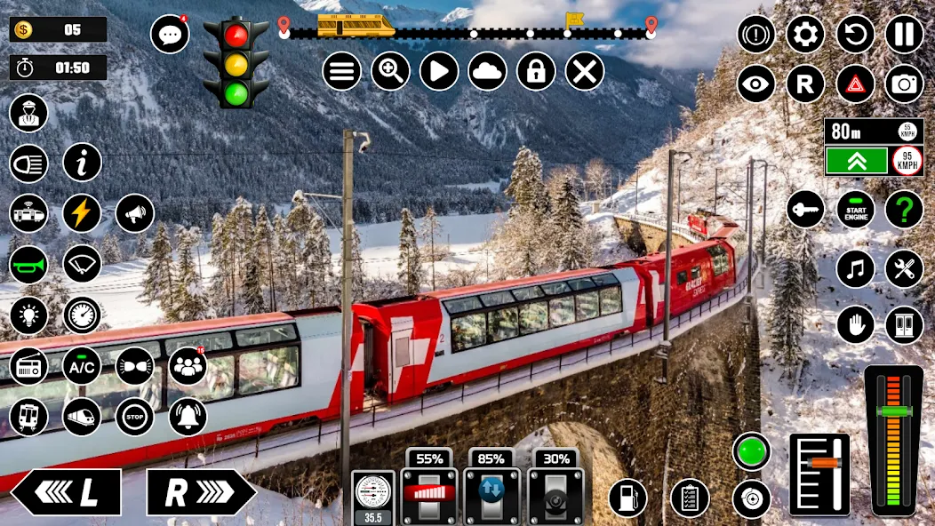 Взломанная Railway Train Simulator Games  [МОД Меню] — полная версия apk на Андроид screen 5