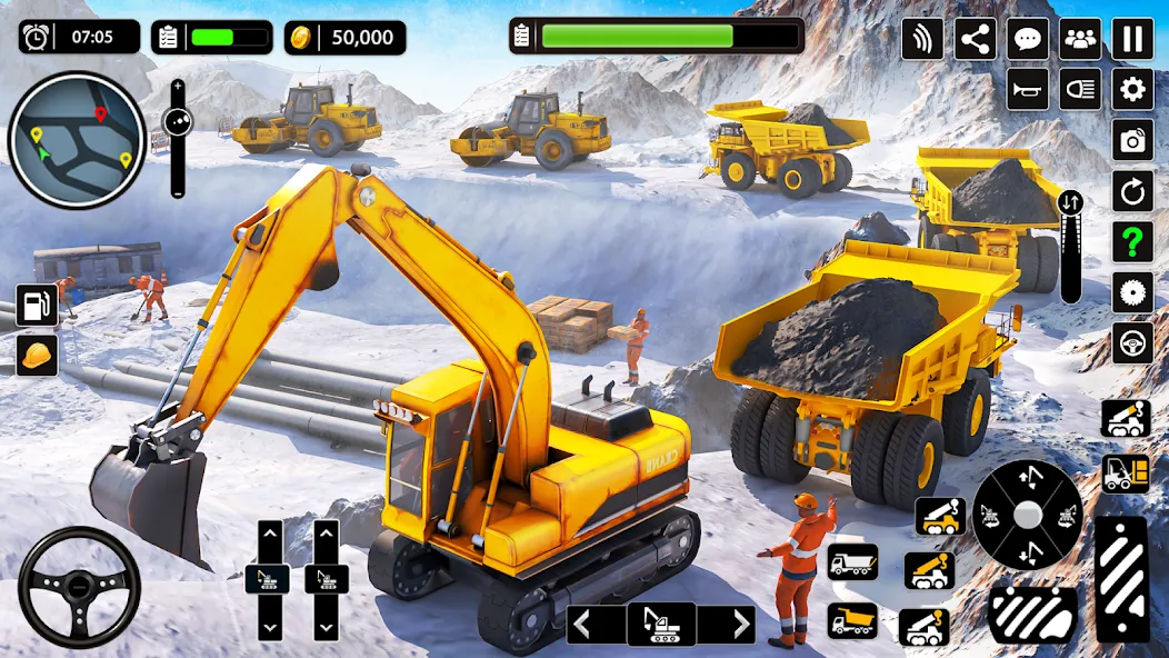 Взломанная Snow Offroad Construction Game  [МОД Mega Pack] — последняя версия apk на Андроид screen 2