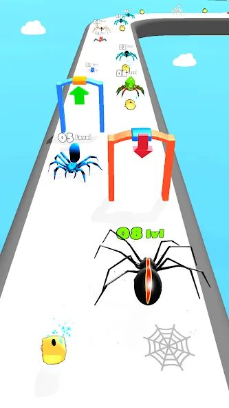 Скачать взломанную Insect Run — Spider Evolution (Инсект Эволюшн Ран)  [МОД Бесконечные монеты] — последняя версия apk на Андроид screen 1