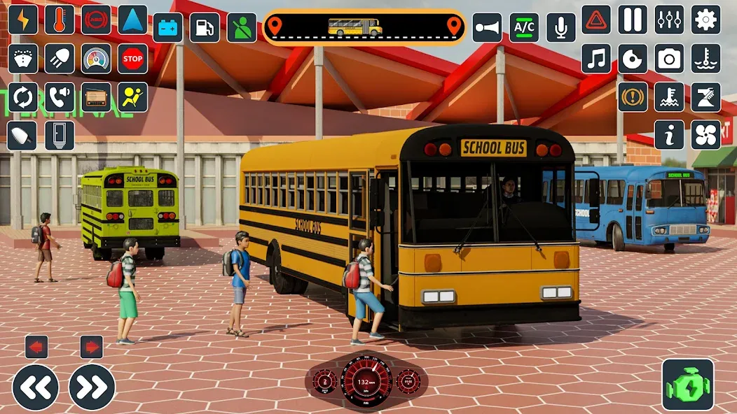 Взломанная School Bus 3d : City Bus Games (Школьный автобус симулятор игры на автобусе)  [МОД Бесконечные деньги] — последняя версия apk на Андроид screen 2