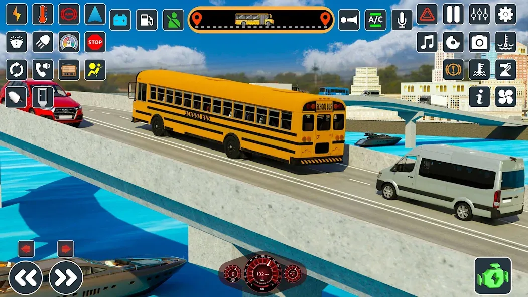 Взломанная School Bus 3d : City Bus Games (Школьный автобус симулятор игры на автобусе)  [МОД Бесконечные деньги] — последняя версия apk на Андроид screen 4