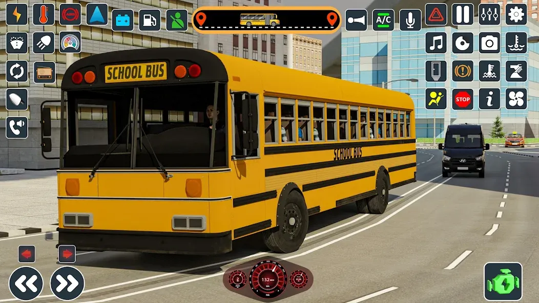 Взломанная School Bus 3d : City Bus Games (Школьный автобус симулятор игры на автобусе)  [МОД Бесконечные деньги] — последняя версия apk на Андроид screen 5