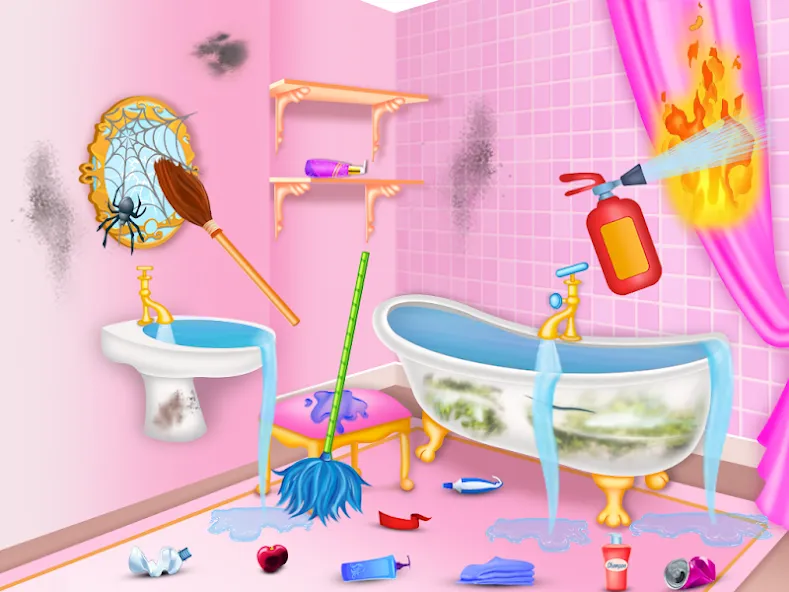 Скачать взломанную Princess house cleaning advent  [МОД Меню] — стабильная версия apk на Андроид screen 1