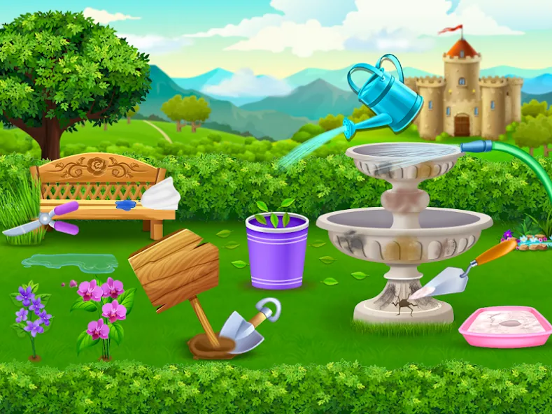 Скачать взломанную Princess house cleaning advent  [МОД Меню] — стабильная версия apk на Андроид screen 3