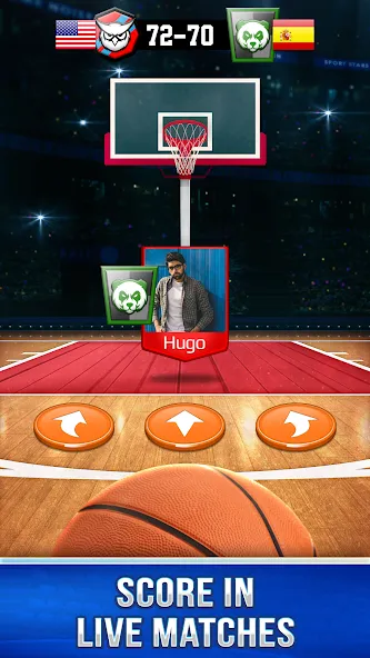 Скачать взлом Basketball Rivals: Sports Game (Баскетбол Ривалс)  [МОД Unlocked] — последняя версия apk на Андроид screen 1