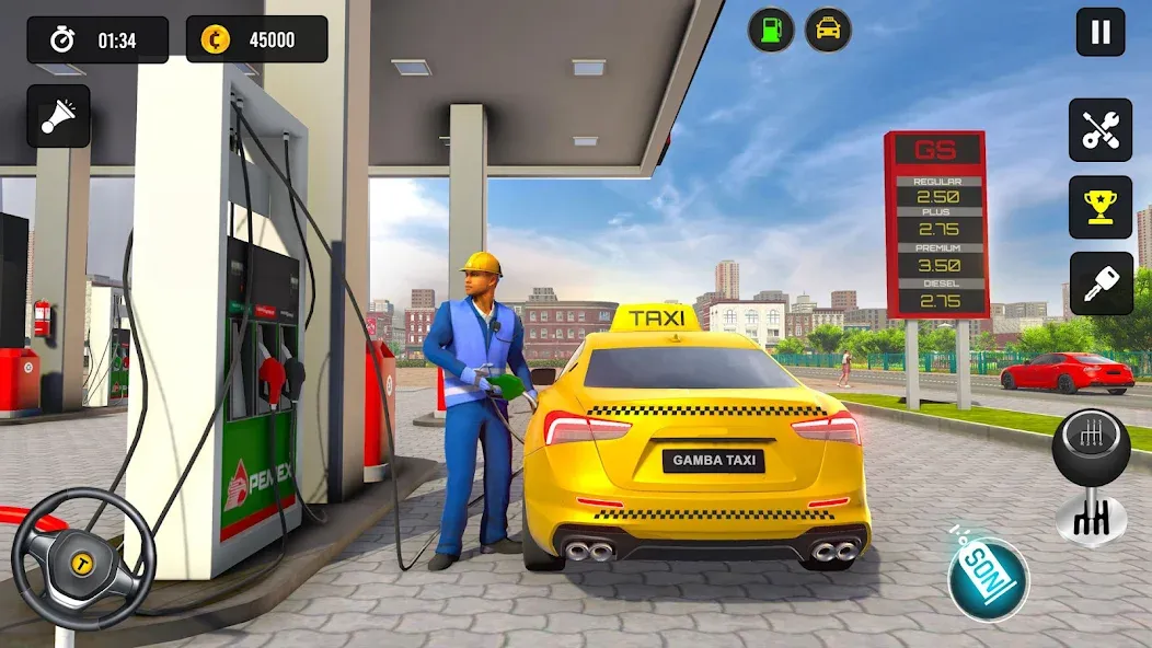 Скачать взлом Taxi Simulator 3d Taxi Driver  [МОД Menu] — стабильная версия apk на Андроид screen 3