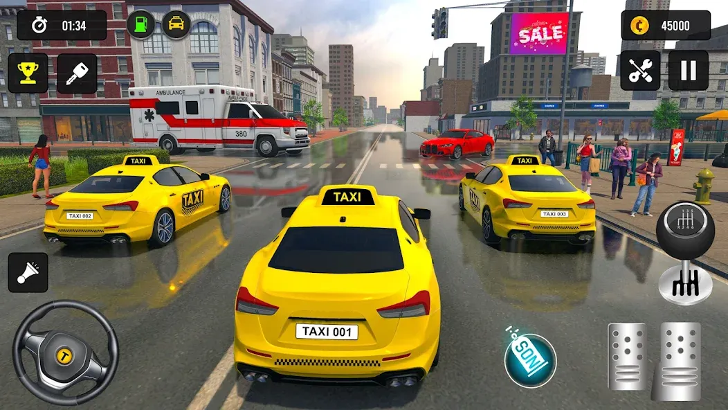 Скачать взлом Taxi Simulator 3d Taxi Driver  [МОД Menu] — стабильная версия apk на Андроид screen 4