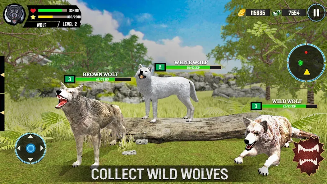 Взлом Wild Wolf Simulator Games  [МОД Unlimited Money] — полная версия apk на Андроид screen 3