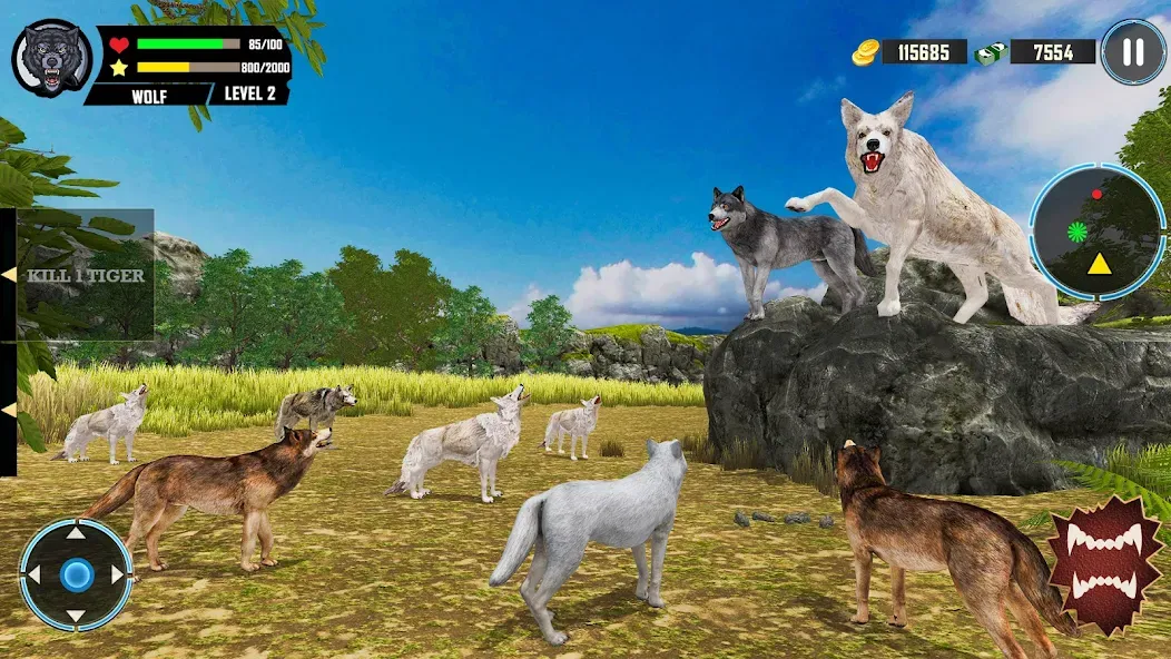 Взлом Wild Wolf Simulator Games  [МОД Unlimited Money] — полная версия apk на Андроид screen 5