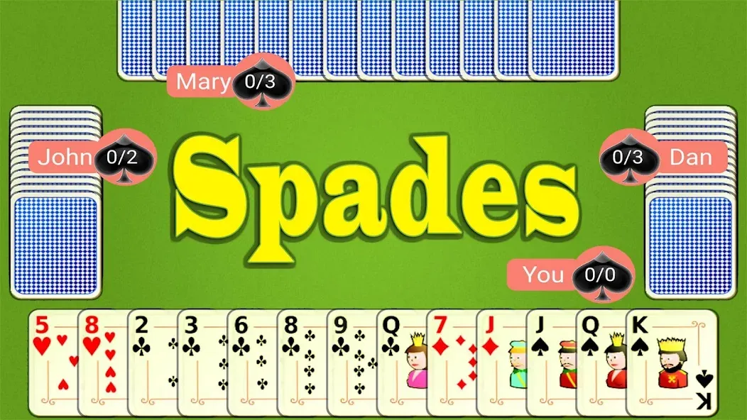 Скачать взломанную Spades Mobile  [МОД Unlocked] — полная версия apk на Андроид screen 1