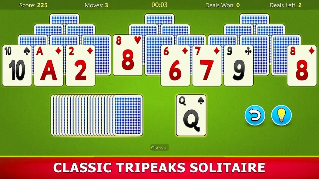 Взлом TriPeaks Solitaire Mobile  [МОД Unlocked] — последняя версия apk на Андроид screen 1