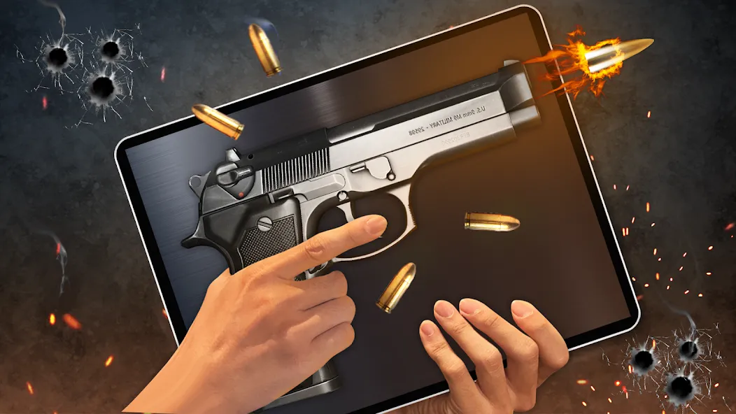 Скачать взломанную Gun Simulator 3D & Time Bomb  [МОД Бесконечные монеты] — полная версия apk на Андроид screen 1