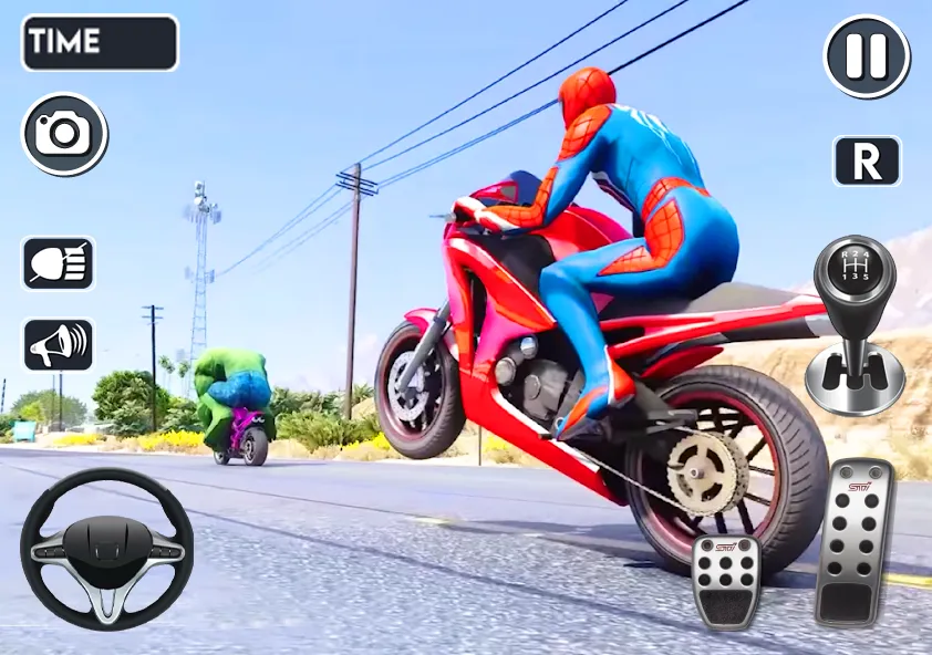 Взломанная Spider Bike Stunt 3D Mega Ramp  [МОД Все открыто] — полная версия apk на Андроид screen 1