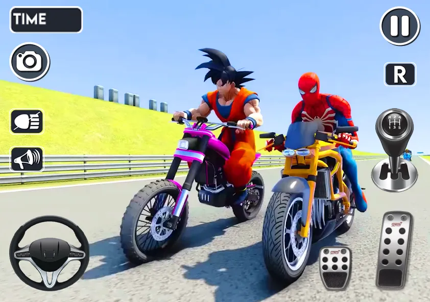 Взломанная Spider Bike Stunt 3D Mega Ramp  [МОД Все открыто] — полная версия apk на Андроид screen 3