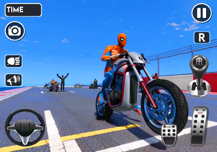 Взломанная Spider Bike Stunt 3D Mega Ramp  [МОД Все открыто] — полная версия apk на Андроид screen 4