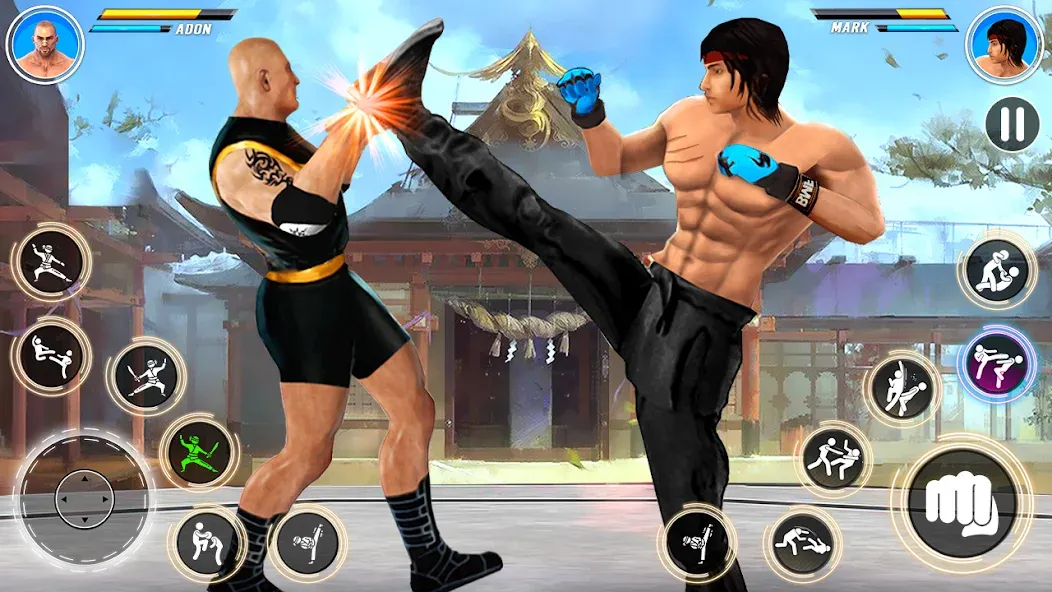 Скачать взломанную Kung Fu karate: Fighting Games  [МОД Unlocked] — стабильная версия apk на Андроид screen 3