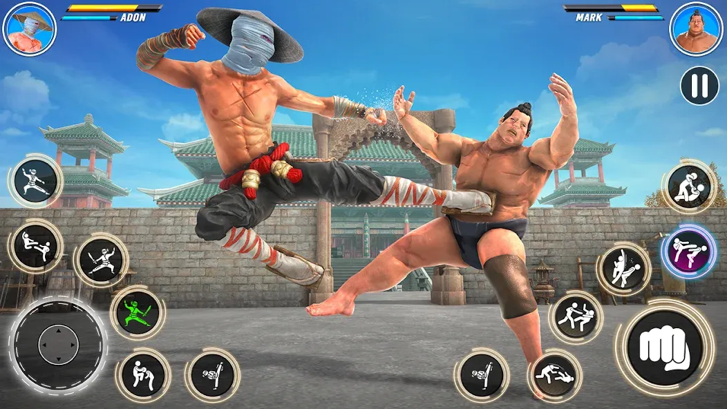 Скачать взломанную Kung Fu karate: Fighting Games  [МОД Unlocked] — стабильная версия apk на Андроид screen 4