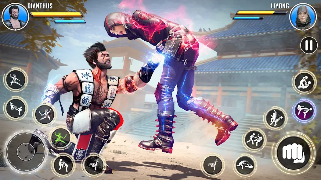 Скачать взломанную Kung Fu karate: Fighting Games  [МОД Unlocked] — стабильная версия apk на Андроид screen 5