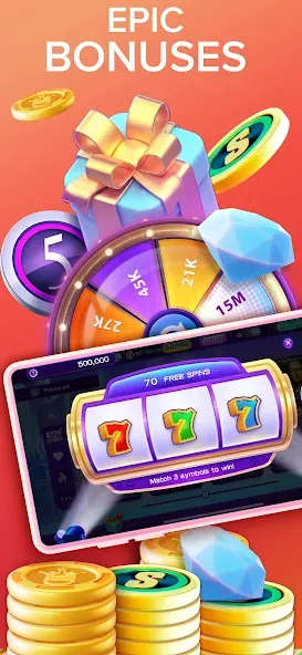 Скачать взлом High 5 Casino: Real Slot Games (Хай 5 Казино)  [МОД Unlocked] — стабильная версия apk на Андроид screen 5