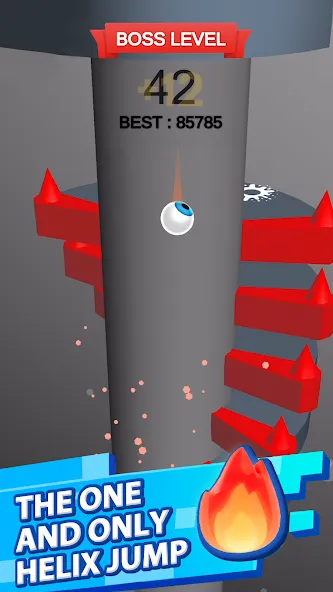 Скачать взломанную Helix Jump (Хеликс Джамп)  [МОД Много денег] — полная версия apk на Андроид screen 1