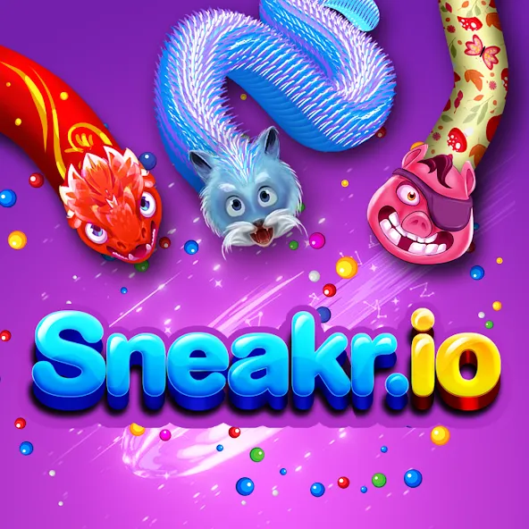 Взлом Sneak.io — Snake Game  [МОД Все открыто] — стабильная версия apk на Андроид screen 1