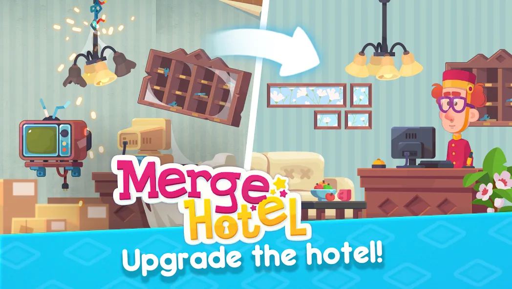 Взломанная Merge Hotel: Family Story Game (Мердж Отель)  [МОД Unlocked] — последняя версия apk на Андроид screen 3