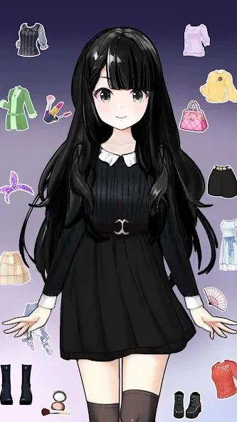 Взлом Anime Dress Up and Makeup Game  [МОД Бесконечные монеты] — стабильная версия apk на Андроид screen 4