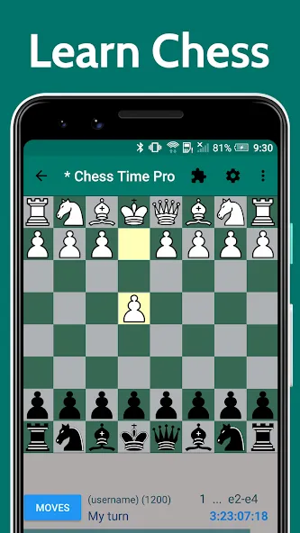 Скачать взломанную Chess Time — Multiplayer Chess (Чесс Тайм)  [МОД Все открыто] — последняя версия apk на Андроид screen 1