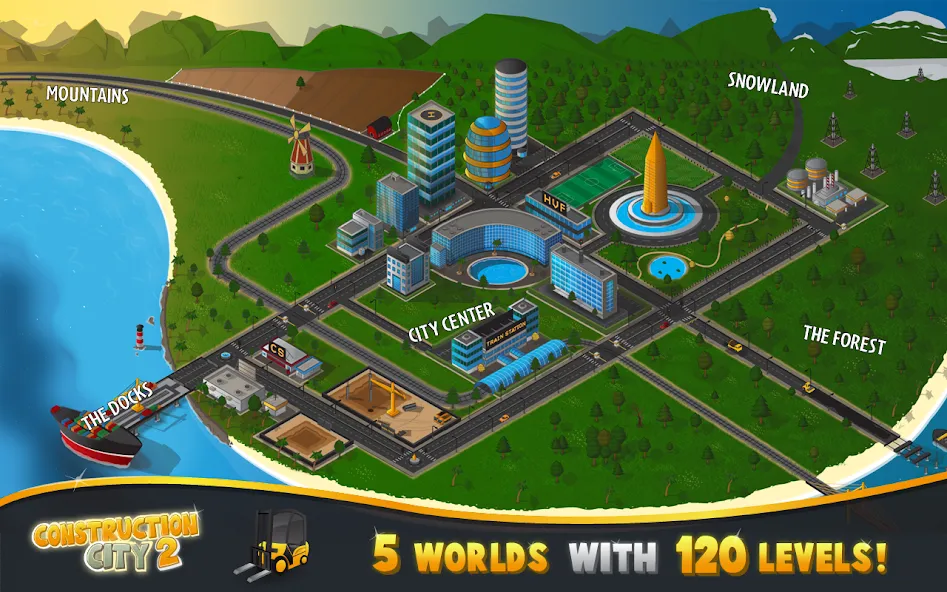 Скачать взлом Construction City 2 (Конструкцион Сити 2)  [МОД Mega Pack] — последняя версия apk на Андроид screen 3