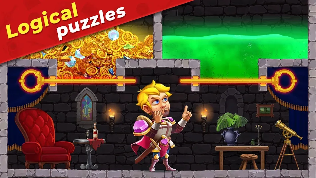 Взлом Mr. Knight: Pin Puzzles  [МОД Menu] — стабильная версия apk на Андроид screen 3