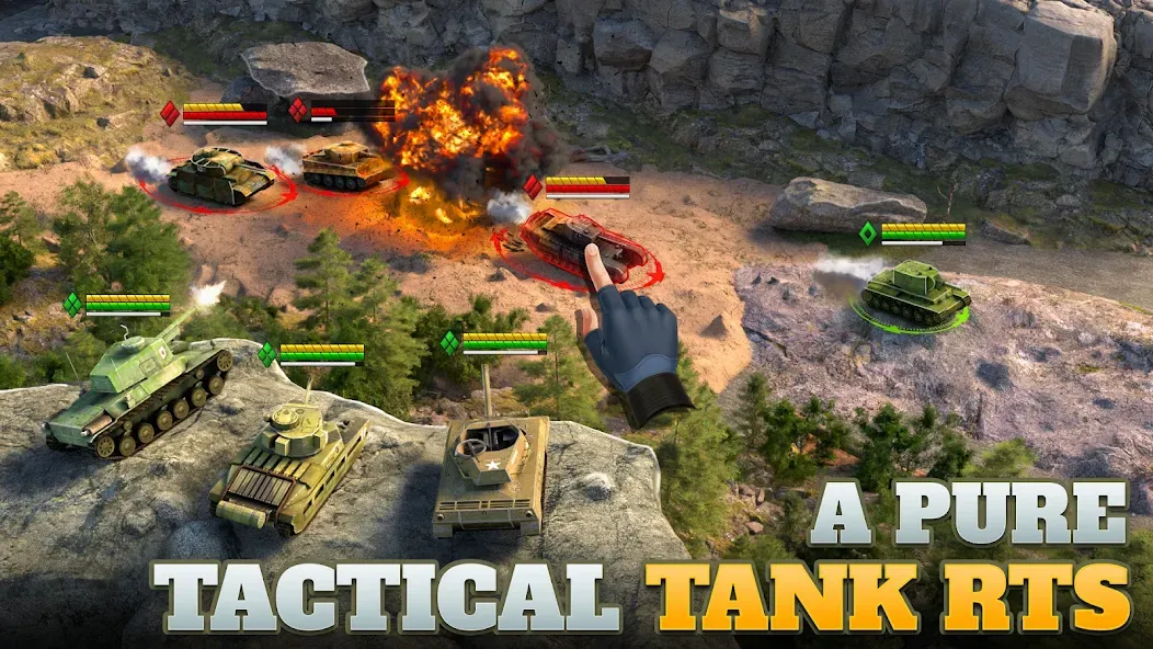 Взломанная Tanks Charge: Online PvP Arena (Танковая атака)  [МОД Все открыто] — стабильная версия apk на Андроид screen 1