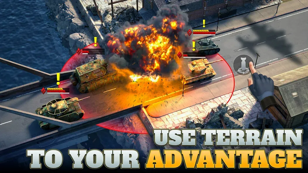 Взломанная Tanks Charge: Online PvP Arena (Танковая атака)  [МОД Все открыто] — стабильная версия apk на Андроид screen 2