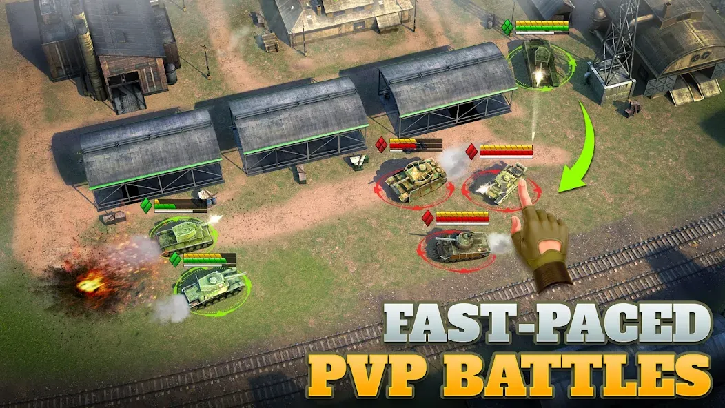 Взломанная Tanks Charge: Online PvP Arena (Танковая атака)  [МОД Все открыто] — стабильная версия apk на Андроид screen 3