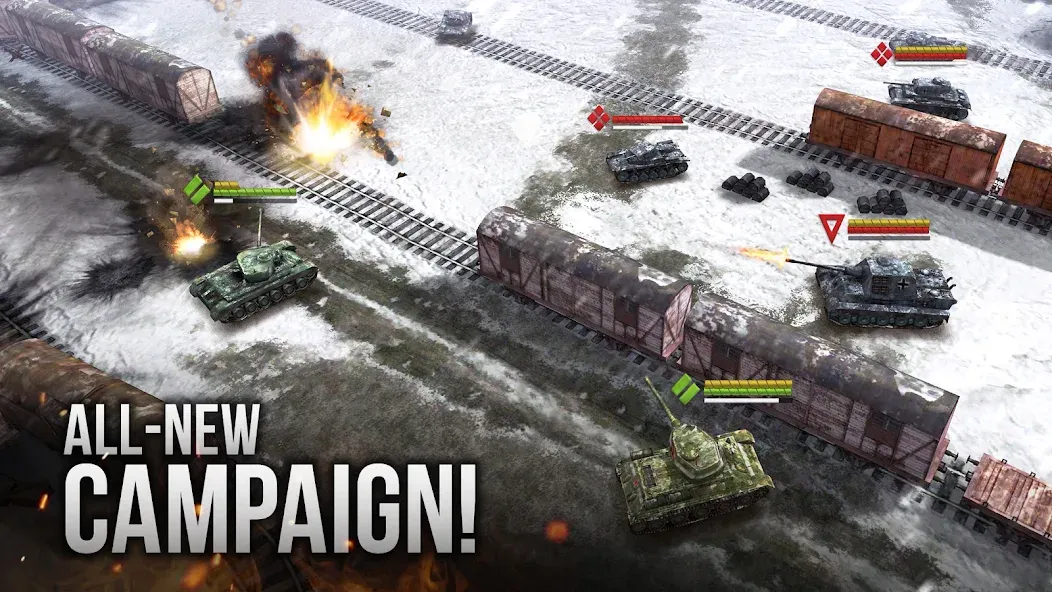 Скачать взломанную Armor Age: WW2 tank strategy (Армор Эйдж)  [МОД Много денег] — последняя версия apk на Андроид screen 1