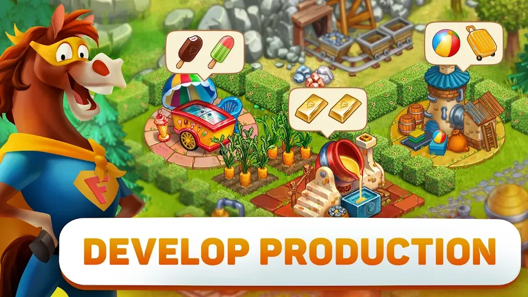 Скачать взлом Superfarmers: Superhero Farm  [МОД Mega Pack] — последняя версия apk на Андроид screen 4