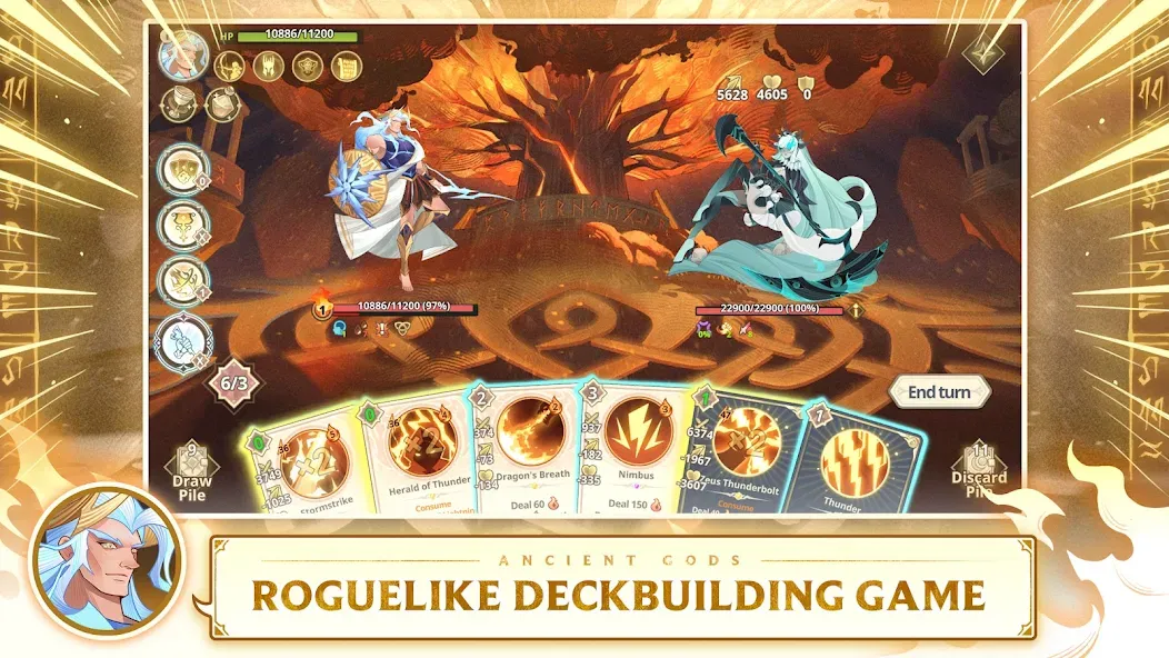 Взломанная Ancient Gods: Card Battle RPG (Эншент Годс)  [МОД Много монет] — стабильная версия apk на Андроид screen 2