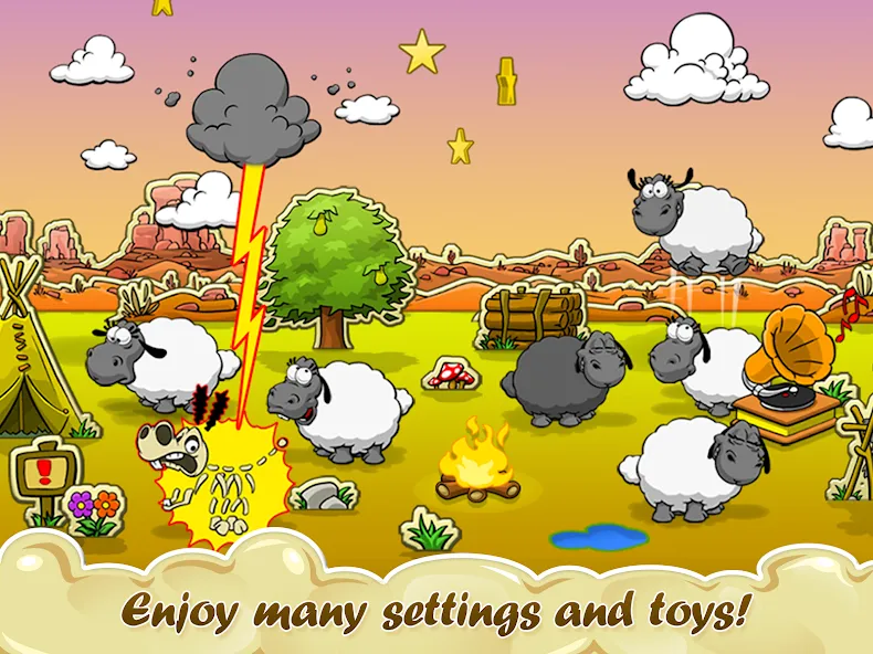 Взлом Clouds & Sheep  [МОД Все открыто] — стабильная версия apk на Андроид screen 3