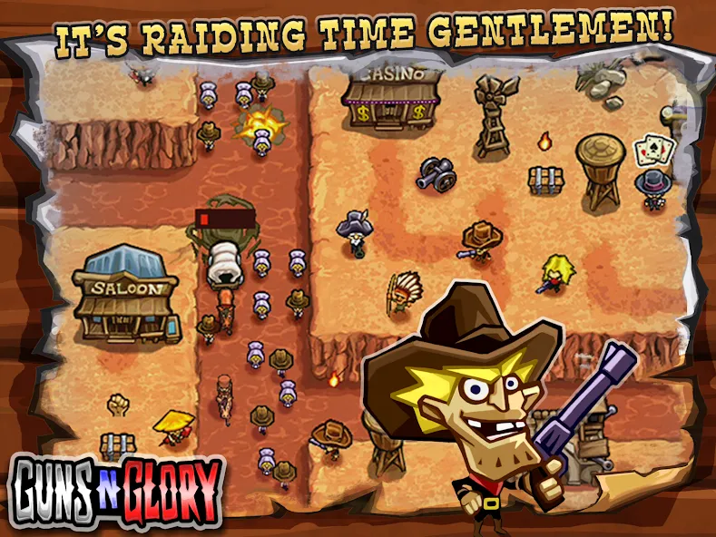 Скачать взломанную Guns'n'Glory  [МОД Много денег] — полная версия apk на Андроид screen 1