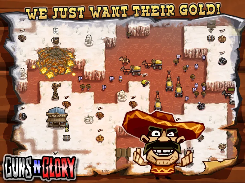 Скачать взломанную Guns'n'Glory  [МОД Много денег] — полная версия apk на Андроид screen 3