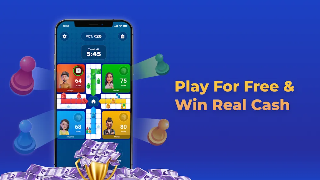 Скачать взлом Play Ludo Game Online Win Cash (Людо)  [МОД Unlimited Money] — полная версия apk на Андроид screen 1