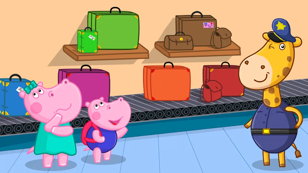 Взлом Hippo: Airport Profession Game  [МОД Много денег] — последняя версия apk на Андроид screen 2