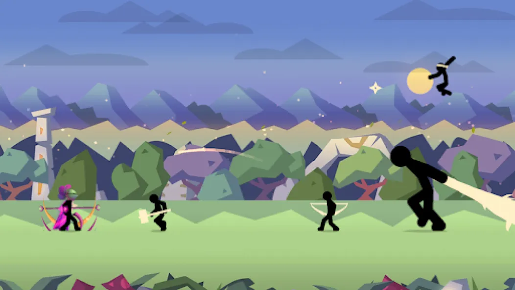 Скачать взломанную Stick Fight: Shadow Archer (Стк Файт)  [МОД Unlimited Money] — последняя версия apk на Андроид screen 2