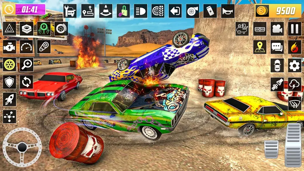 Скачать взлом X Demolition Derby : Car Games  [МОД Много денег] — последняя версия apk на Андроид screen 2