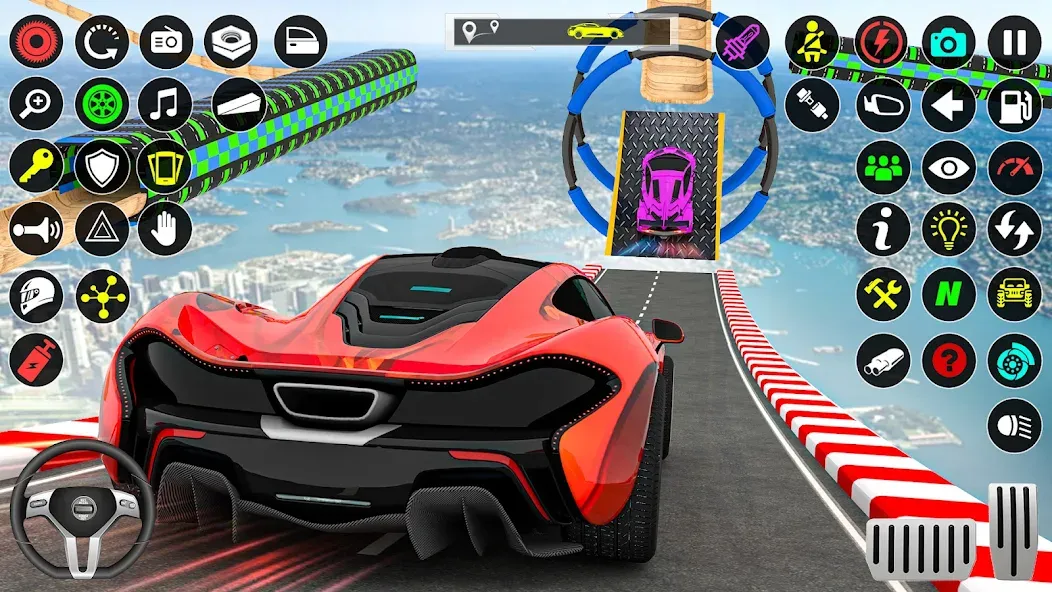 Взломанная GT Car Stunt Race: Mega Ramps (Джи Ти Кар Стант Рейс)  [МОД Много денег] — последняя версия apk на Андроид screen 4