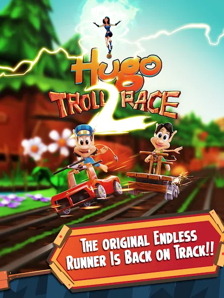 Скачать взломанную Hugo Troll Race 2: Rail Rush (Хуго Тролл Гонка 2)  [МОД Много денег] — полная версия apk на Андроид screen 5