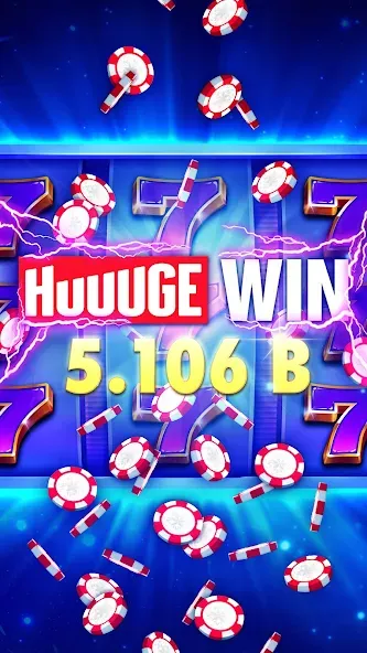 Скачать взлом Huuuge Casino Slots Vegas 777 (Хьюдж Казино Слотс Вегас 777)  [МОД Бесконечные монеты] — стабильная версия apk на Андроид screen 5