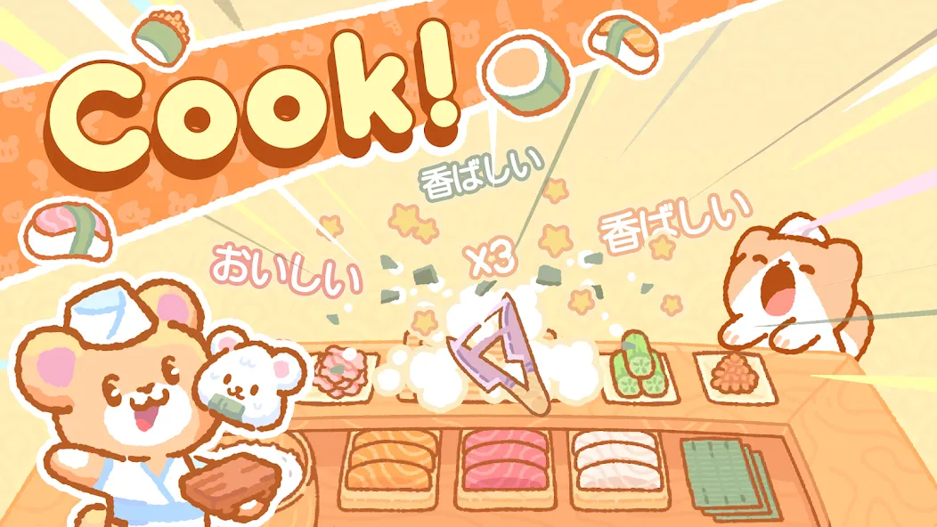 Взломанная Kuma Sushi Bar  [МОД Бесконечные деньги] — полная версия apk на Андроид screen 2