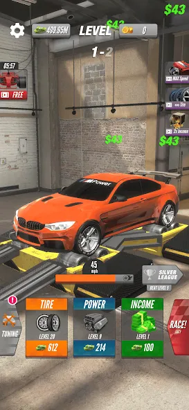 Взлом Dyno 2 Race — Car Tuning (Дино 2 Гонка)  [МОД Бесконечные монеты] — последняя версия apk на Андроид screen 1